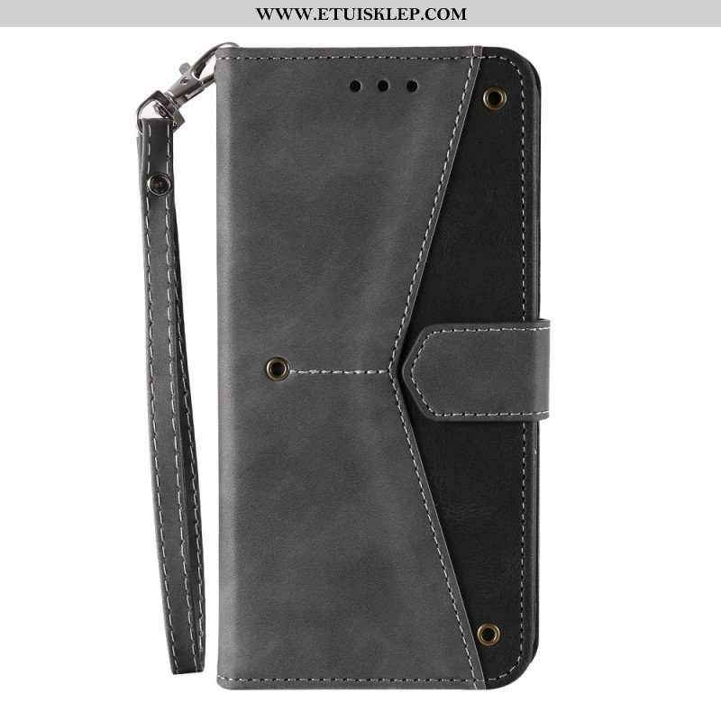 Etui Folio do Samsung Galaxy S23 Ultra 5G Szwy W Dotyku